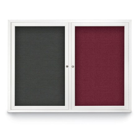 United Visual Products Corkboard, Rubber Backing/Bronze, 48"x 36" UV404-BRONZE-RUBBER